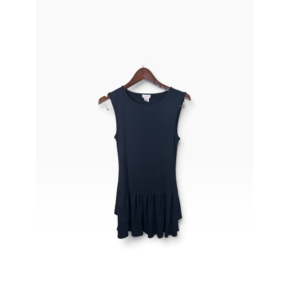 Camila Coelho Women's Ruffle Hem Black Dress Size Small